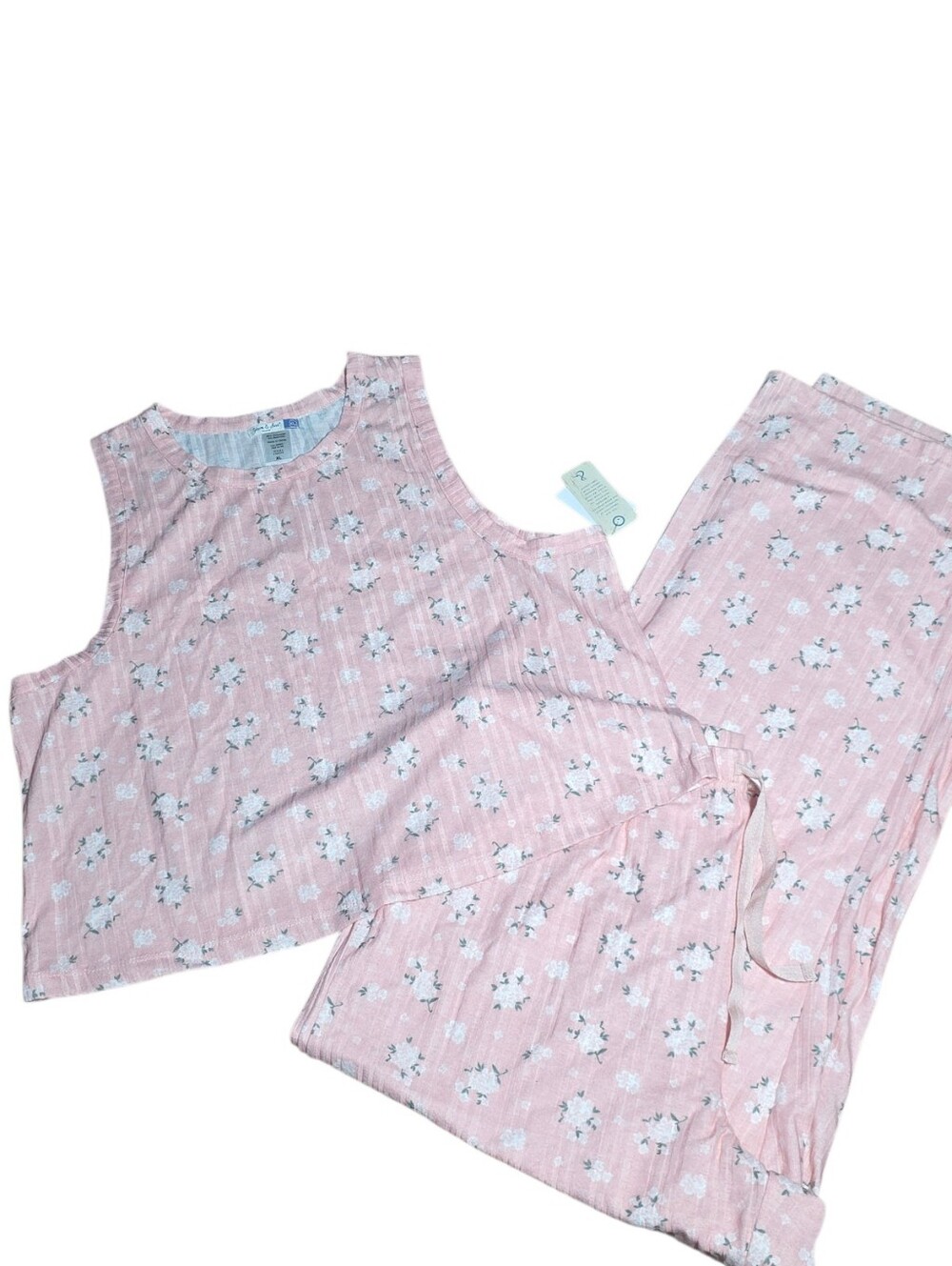 NWT Women's XL Pajamas Yarn & Sea Pants Top Sleeveless Floral